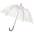 Conch Umbrellas Conch Umbrellas 1260YH Purple Trim Clear Umbrella; Purple 1260YH purple